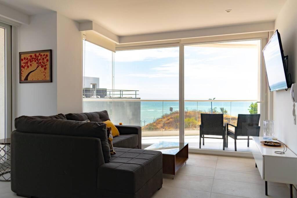 M3 Lujoso Y Comodo Departamento Con Playa 2 Piscinas Cancha De Tenis Jacuzzi Seguridad 24 Horas Manta Esterno foto
