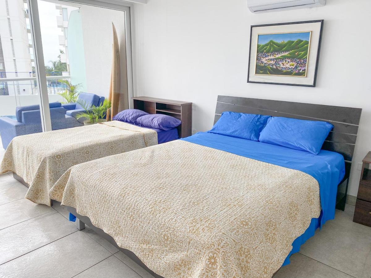 M3 Lujoso Y Comodo Departamento Con Playa 2 Piscinas Cancha De Tenis Jacuzzi Seguridad 24 Horas Manta Esterno foto